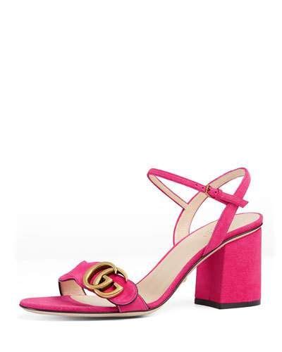 red gucci sandals heels|gucci marmont open toe sandals.